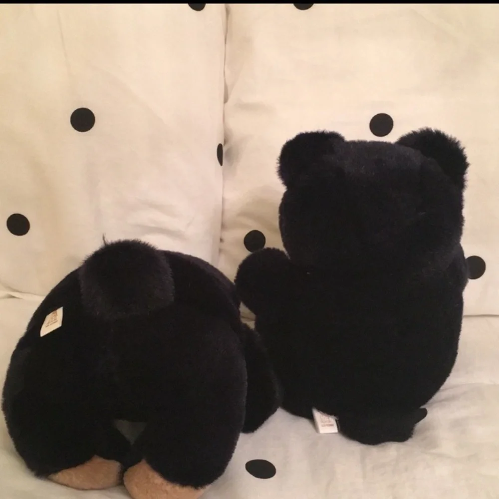 Plush Cuddly Soft Black Teddy Bear Stuffed Animal NWOT